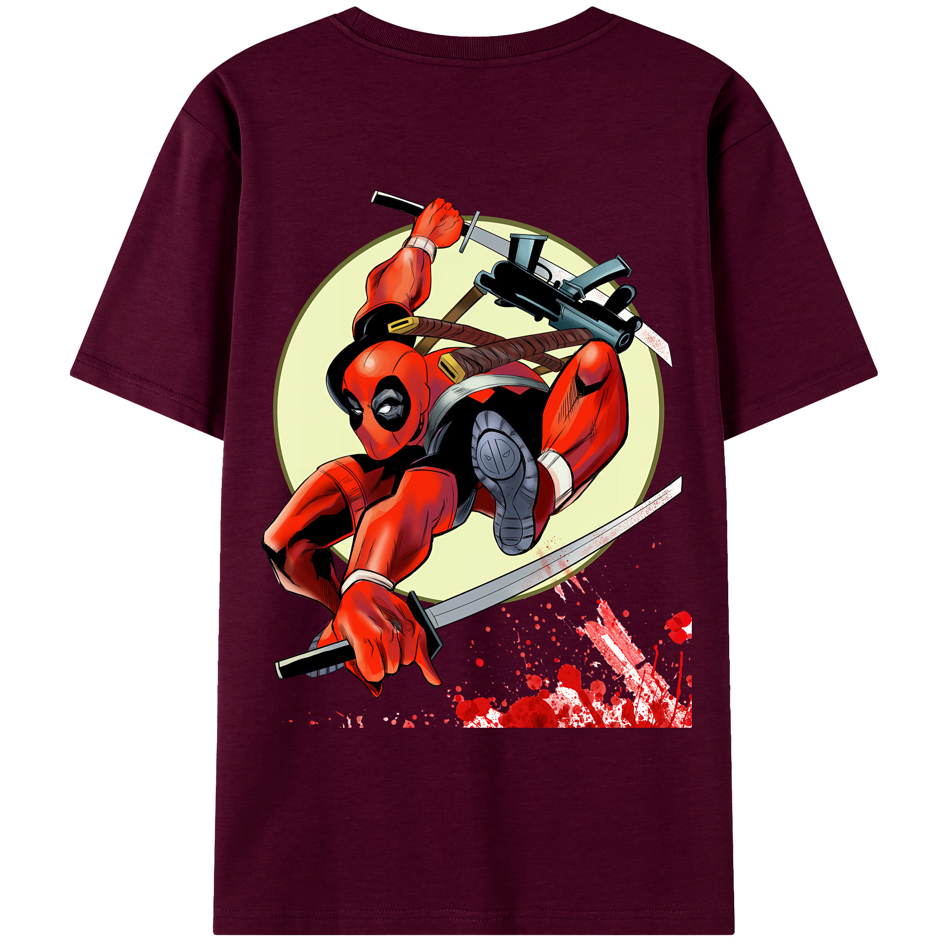 （画像用） Deadpool デッドプール レディース半袖Tシャツ(バックプリント)